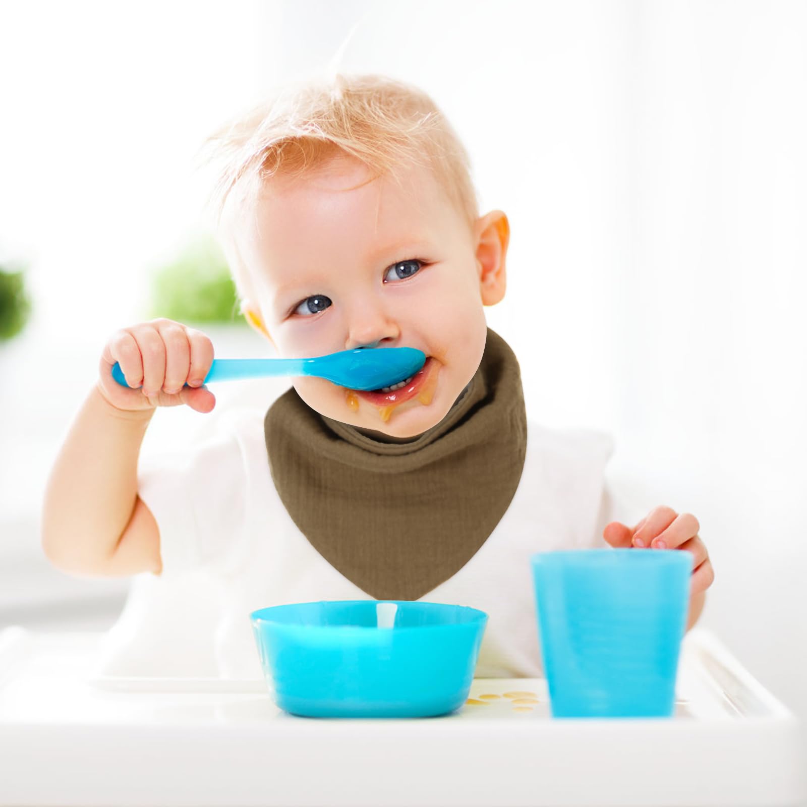 10 Pack Baby Bibs for Drooling & Teething - Soft Muslin Bandana Bibs for Boys & Girls 0-12 Months | Newborn Essentials & Unique Baby Shower Gifts | Perfect for Feeding, Playtime & Daily Protection