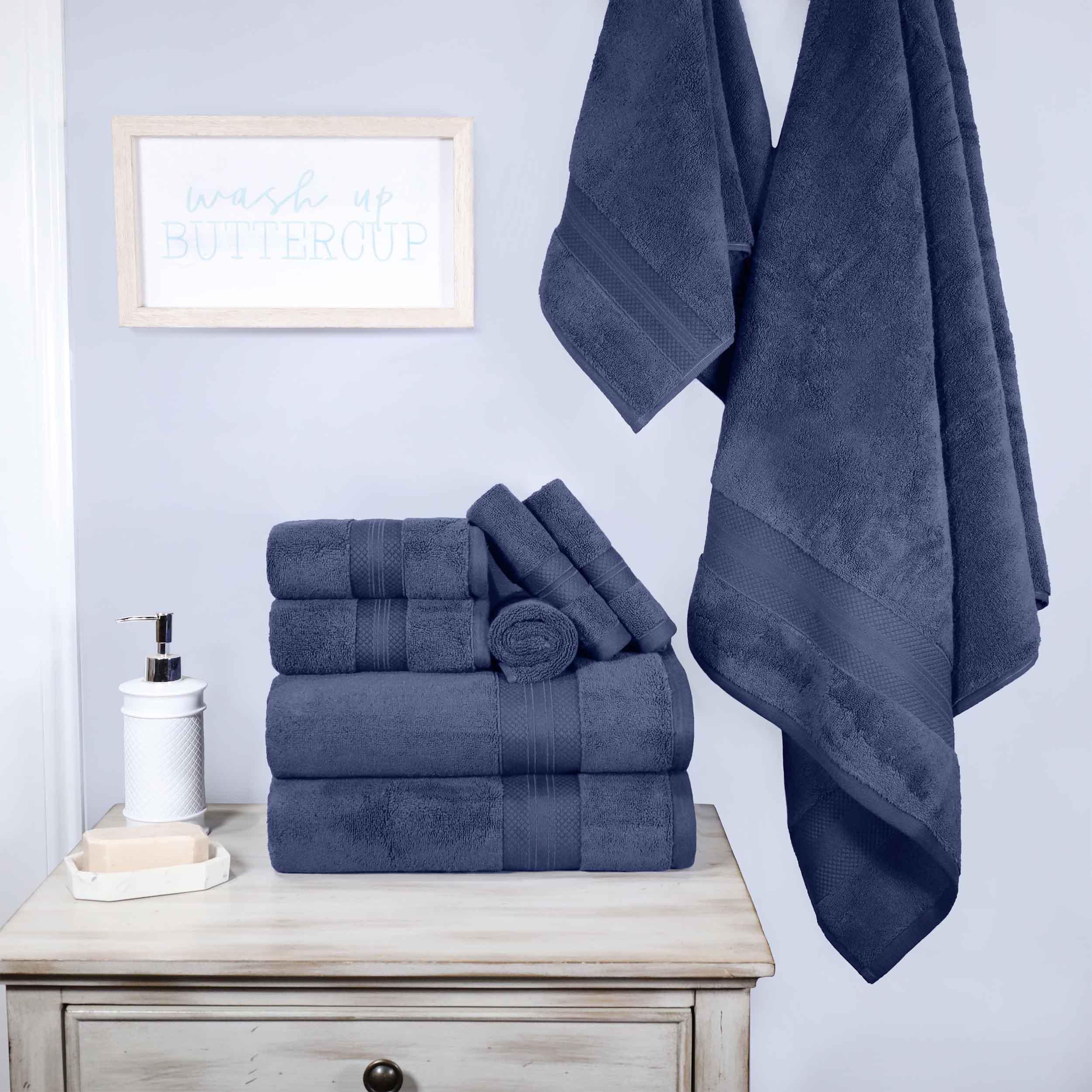 Premium 9-Piece Ultra Plush Turkish Cotton Towel Set - Highly Absorbent, Soft & Luxurious Bath Towels for Spa, Hotel, and Home Use