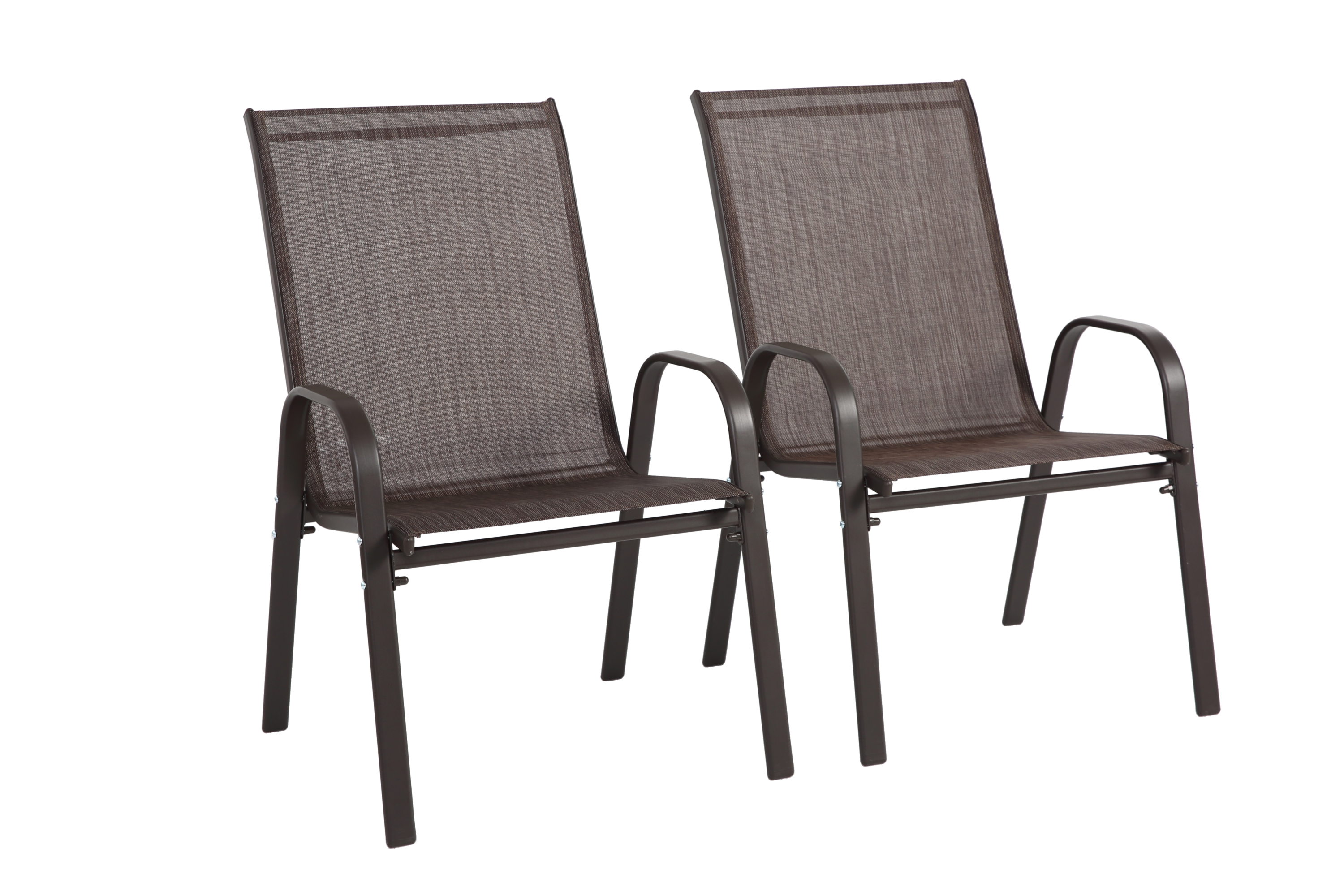 2 Piece Patio Chairs Set - Breathable Textilene Fabric Outdoor Camping Chairs with Armrest & High Backrest - Foldable Garden Chairs for Patio, Pool, Beach, Yard & Backyard (Space Saving Design) - Perfect for Relaxing, Sunbathing & Outdoor Gatherings
