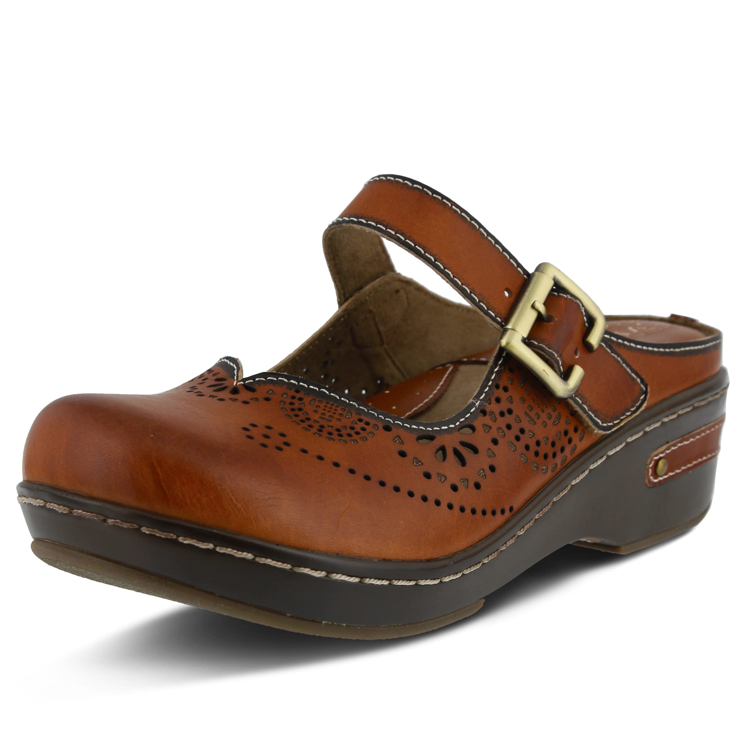 L’Artiste by Spring Step Women's Aneria Mule - Comfortable Slip-On Sandals for Women, Casual & Dressy Summer Shoes with Cushioned Footbed - Perfect for Beach, Office, and Everyday Wear