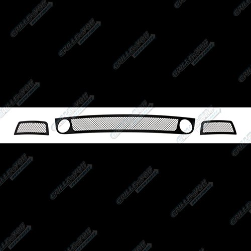 2006-2009 Chevy Trailblazer SS Lower Bumper Replacement - Black Stainless Steel Mesh Front Grill Insert (S18-H96467C) | APS Compatible | Enhances Vehicle Appearance & Protection for Off-Roading & Daily Driving