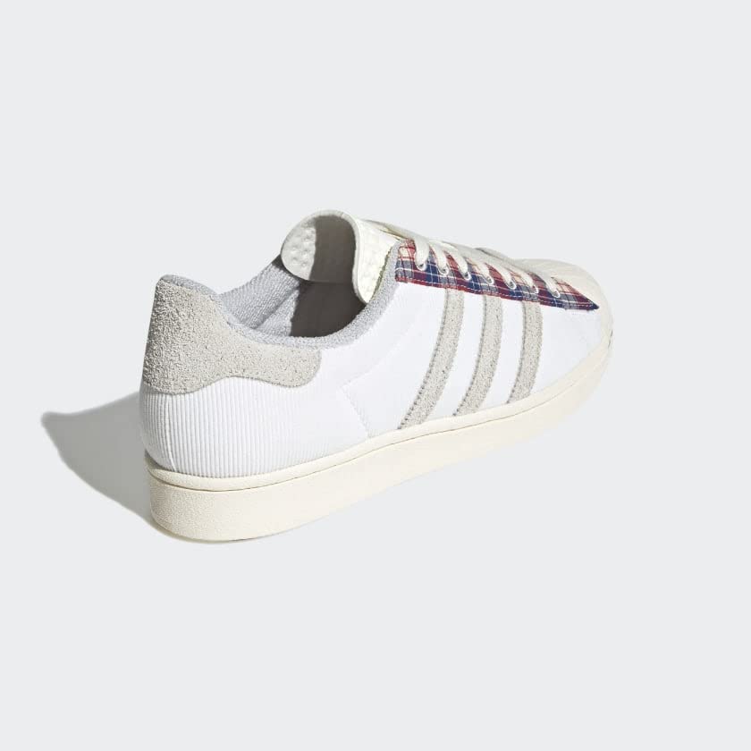 adidas Men's Superstar Sneakers - Classic White Leather Low Top Shoes with Shell Toe | Casual Wear, Street Style & Everyday Comfort