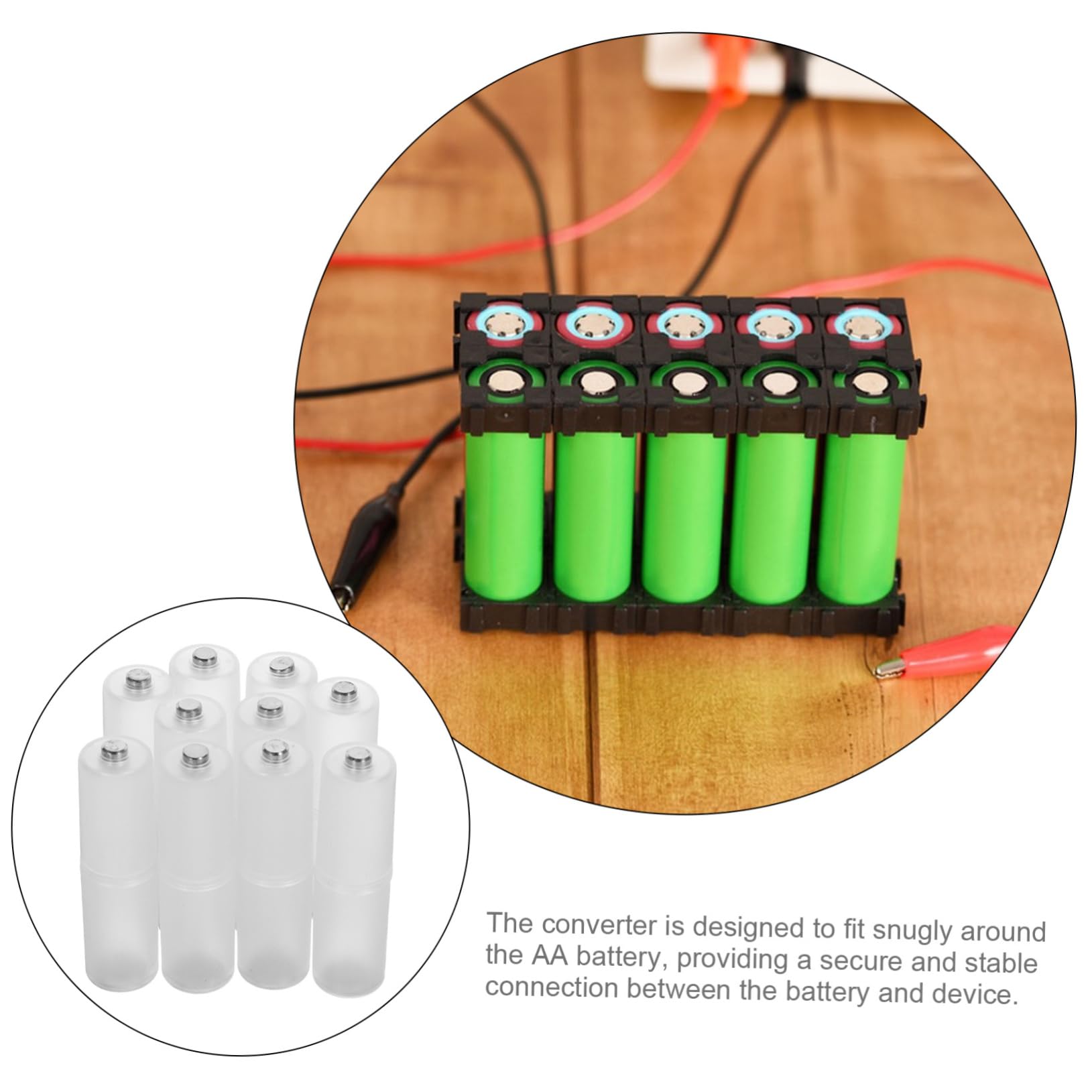 20-Pack Battery Converter Adapters - Plastic Battery Holders & Tubes for AA/AAA to C/D Size Conversion | Perfect for Flashlights, Toys, and Household Electronics
