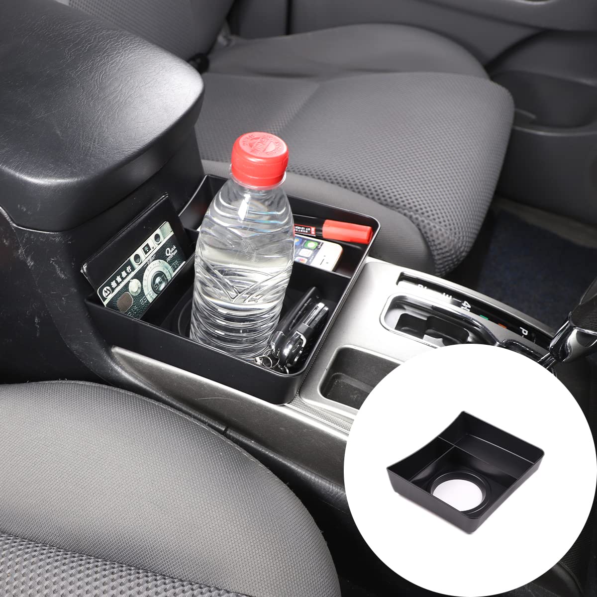 CHEAYAR Car Storage Cup Holder for Toyota Tacoma 2011-2015 | Gear Shift Console Organizer Tray | Extra Storage Space for Passenger Side | Perfect for Road Trips & Daily Commute