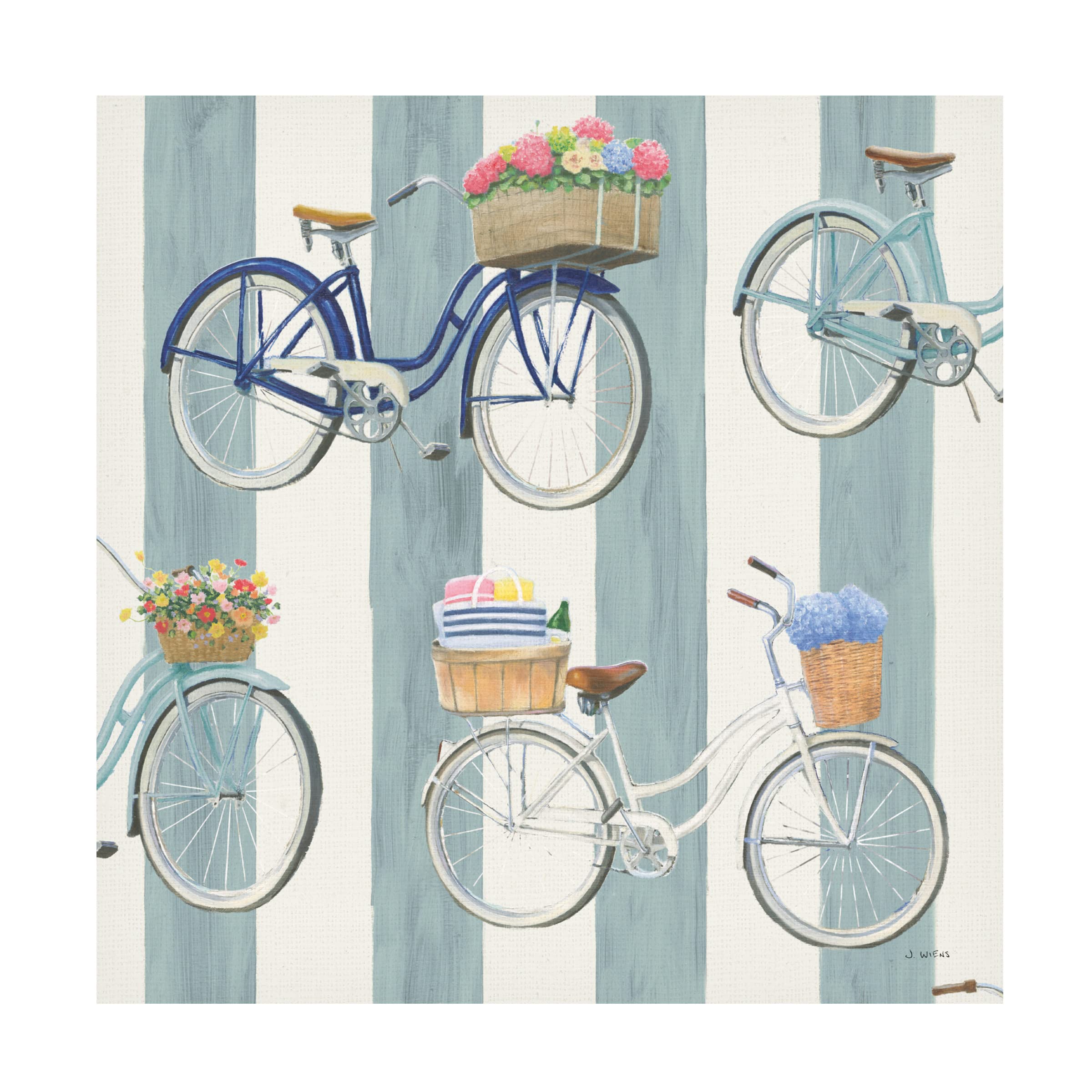 James Wiens 'Beach Time Pattern V' Canvas Wall Art Print - Coastal Decor for Living Room, Bedroom & Office - Trademark Fine Art Collection