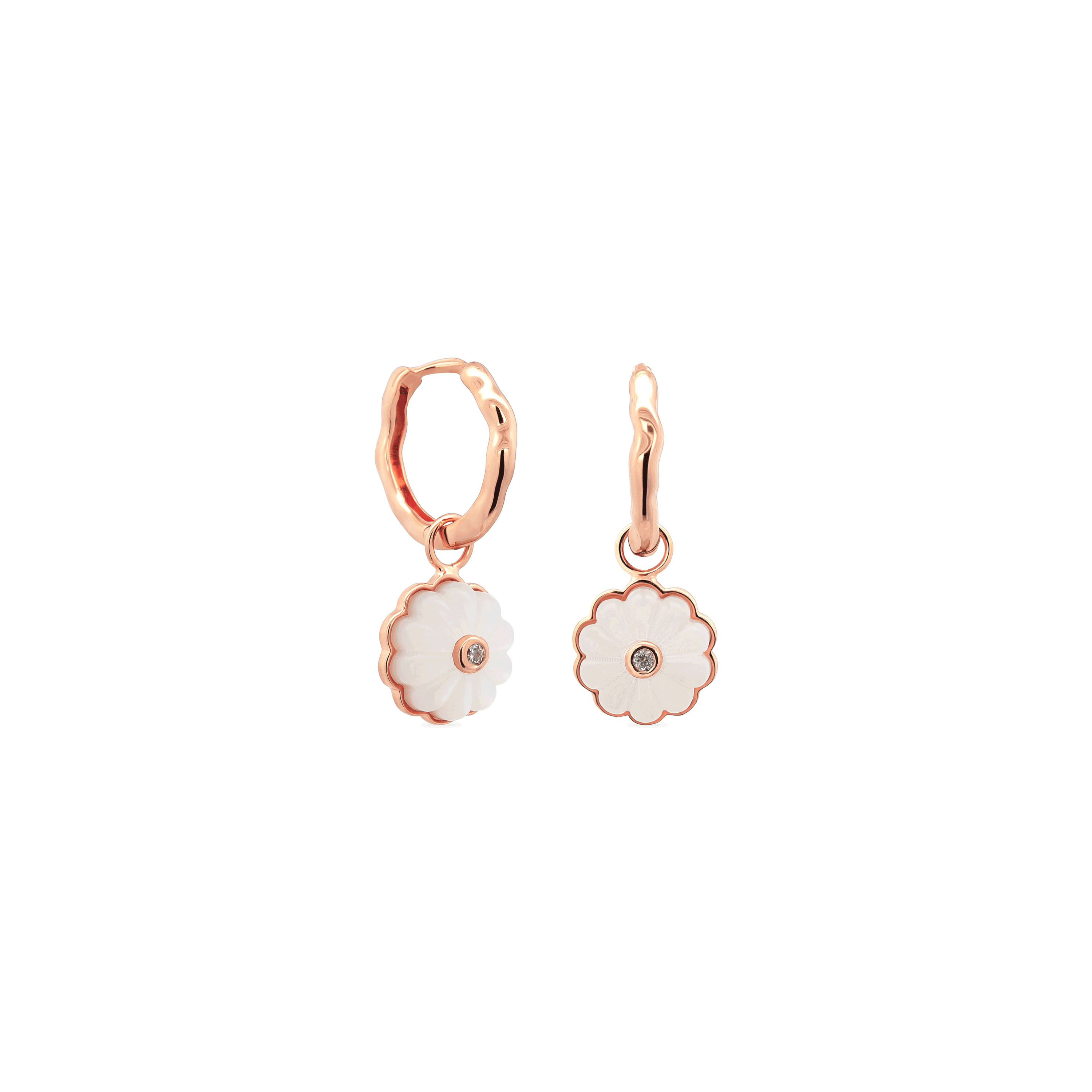 Rose Gold Melina Huggie Earrings for Women - Elegant Hoop Earrings for Everyday Wear, Gift Giving & Special Occasions