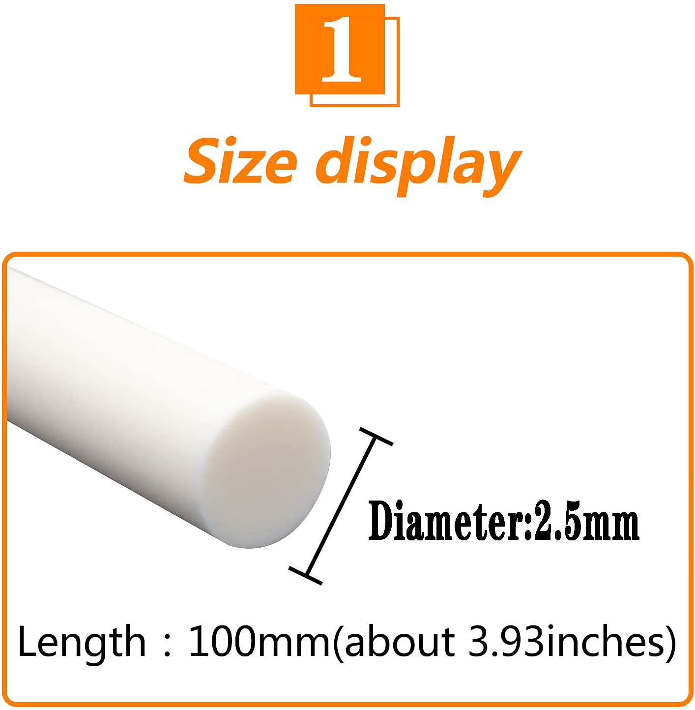 High-Quality Alumina Ceramic Rods - Corrosion Resistant & Smooth Surface (100mm Length, 2.5mm Diameter) - Perfect for Industrial, Laboratory & DIY Projects