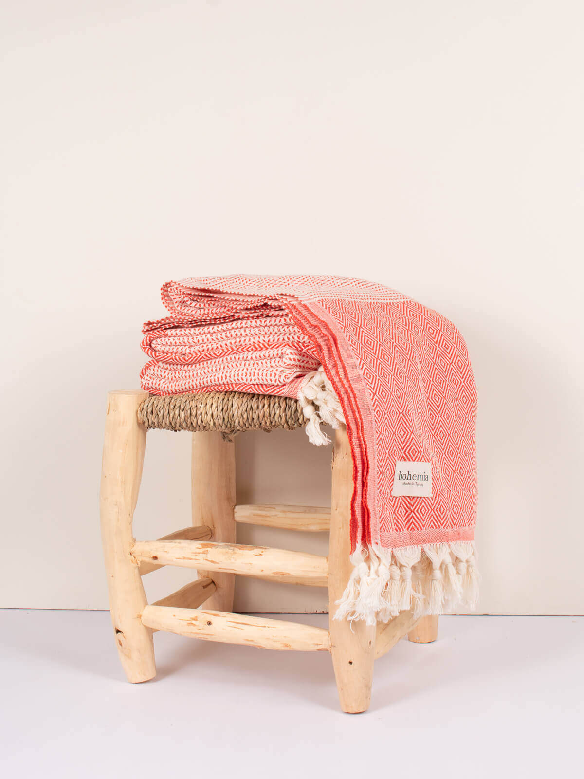 Nordic Dot Hammam Towel - Soft & Absorbent Turkish Bath Towel, Lightweight & Quick-Dry, Perfect for Spa, Beach, Yoga & Travel - Orange