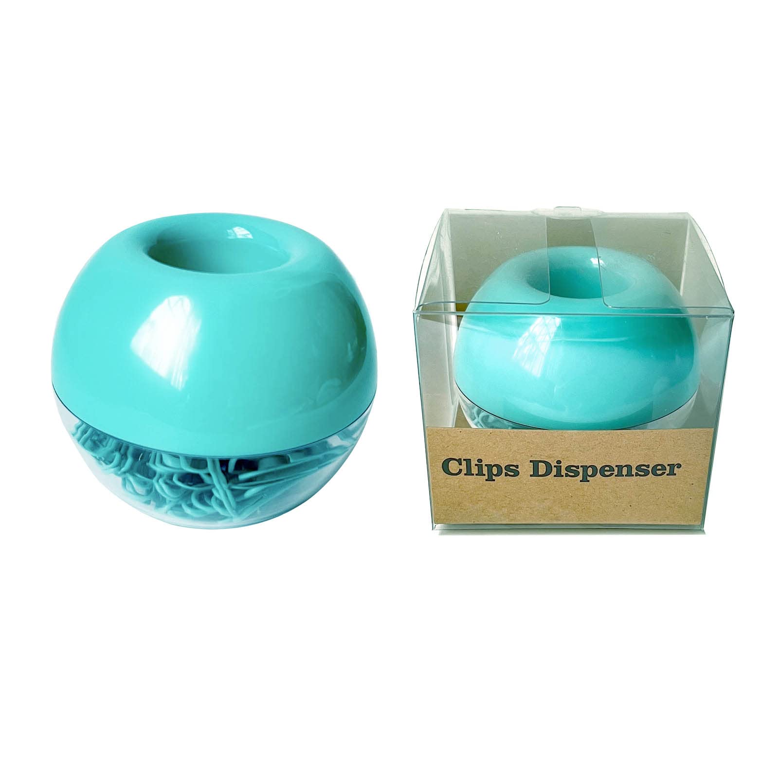 Teal Paper Clips Holder with 100pcs 1.1 Inch Mint Green Paper Clips - Office Desk Organizer Accessories for Files, Documents & School Supplies - Perfect for Office, Home & Classroom Organization