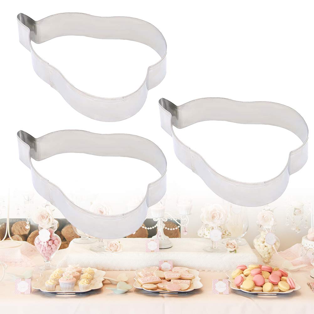 3-Piece Stainless Steel Baking Molds Set - DIY Cake, Dessert & Fondant Molds for Home Baking, Party Treats, and Creative Cake Decorating