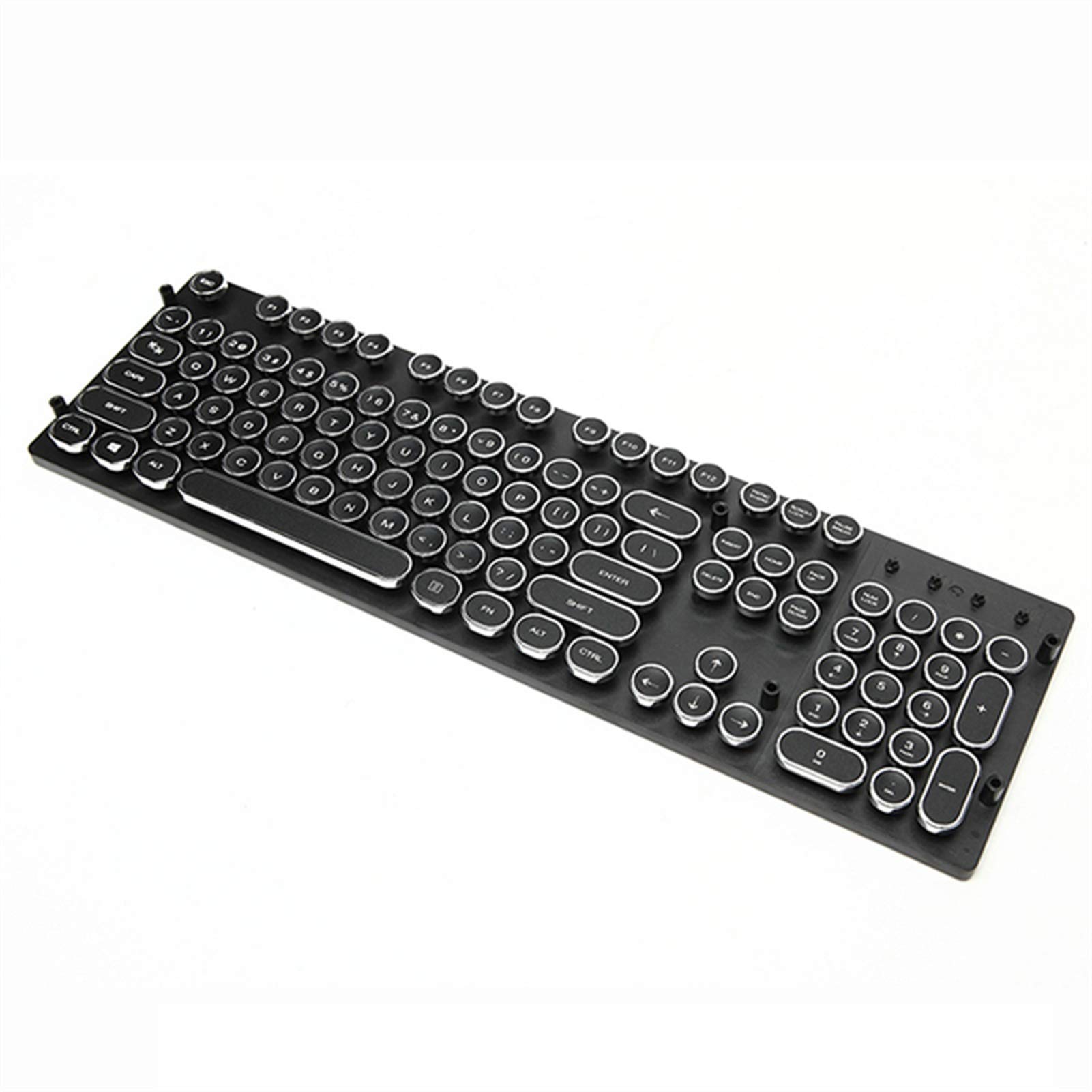 104/87 Keycap DIY Retro Steampunk Typewriter Mechanical Keyboard - Standard Keys for Gaming & Typing (104 Keys Black) - Perfect for Gamers, Writers & Mechanical Keyboard Enthusiasts