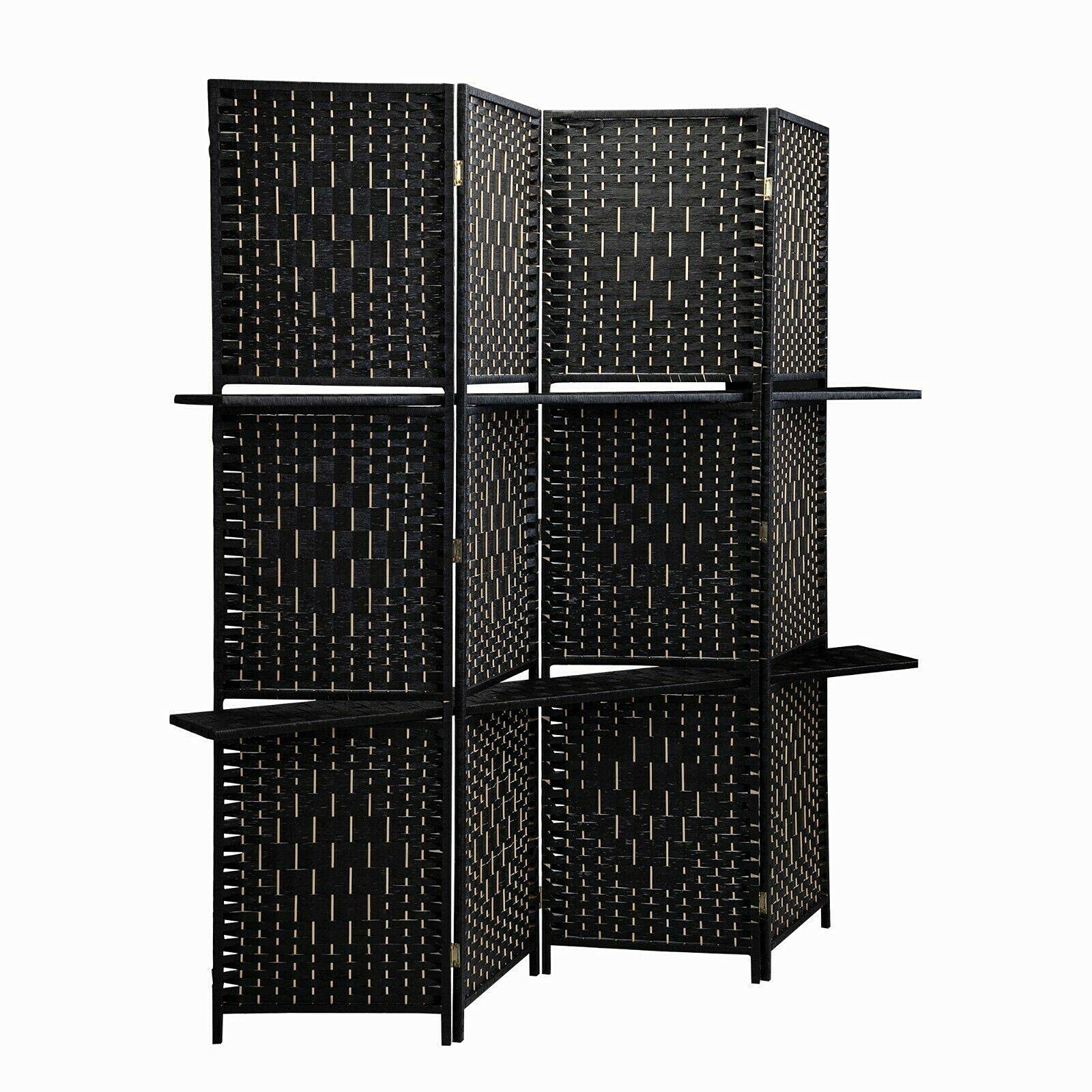 CompreDH 4-Panel Folding Room Divider - Privacy Screen, Wall Partition, Room Separator for Home, Office & Events - Perfect for Creating Private Spaces in Living Rooms, Bedrooms or Wedding Venues