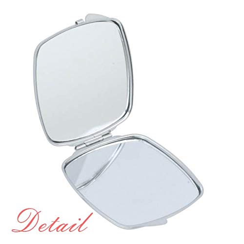 Patriotic Soldier Woman Book Red Square Mirror - Portable Compact Pocket Makeup Mirror with Double Sided Glass - Perfect for Travel, Home Vanity & Gift Giving