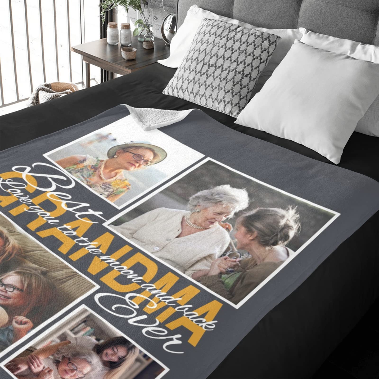 Custom Photo Blanket - Personalized Picture Blanket with Your Design - 30x40 Inch Sherpa Fleece - Perfect Gift for Mom, Dad, Kids, Couples, Friends & Family - Birthday, Anniversary, Christmas Gift Idea - Cozy Home Decor & Thoughtful Present