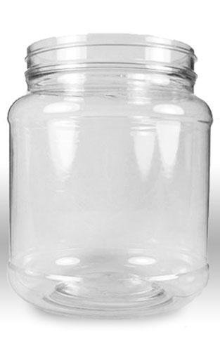 6-Pack 5lb (57oz) BPA-Free Plastic Jars with Leak-Proof Lids (110/400 Seal) - Food Grade Storage Containers for Kitchen, Pantry & Bulk Food Organization