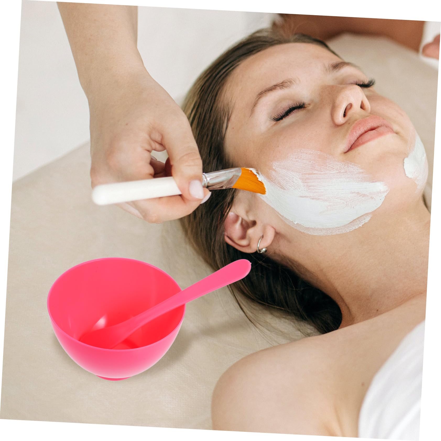 NOLITOY 5-Piece Mask Making Bowl Set - Lightweight Deep Mixing Bowl with Applicator for DIY Face Masks, Spa & Beauty Treatments | Portable for Travel & Home Use