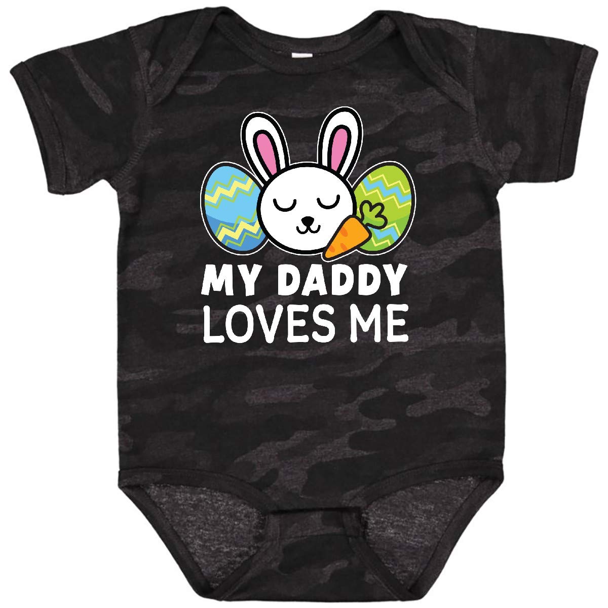 My Daddy Loves Me Bunny Easter Baby Bodysuit - Cute Easter Outfit