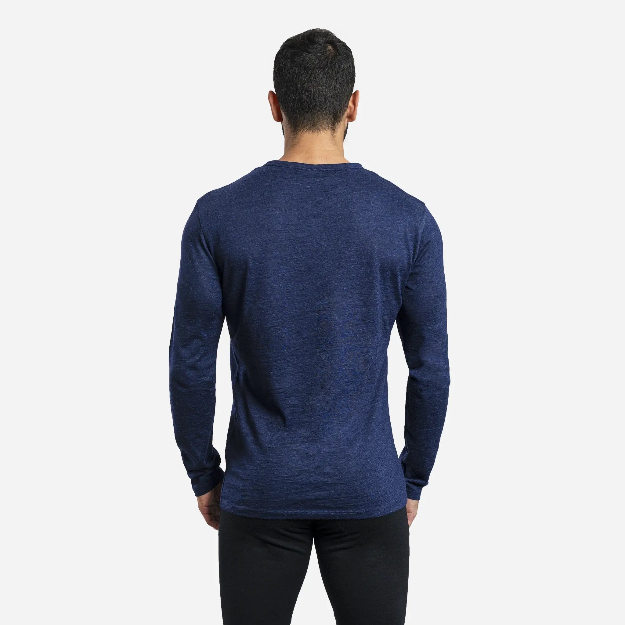 Premium Men's Alpaca Wool Long Sleeve T-Shirt - 160 Ultralight Thermal Base Layer for Hiking, Camping & Winter Outdoor Activities