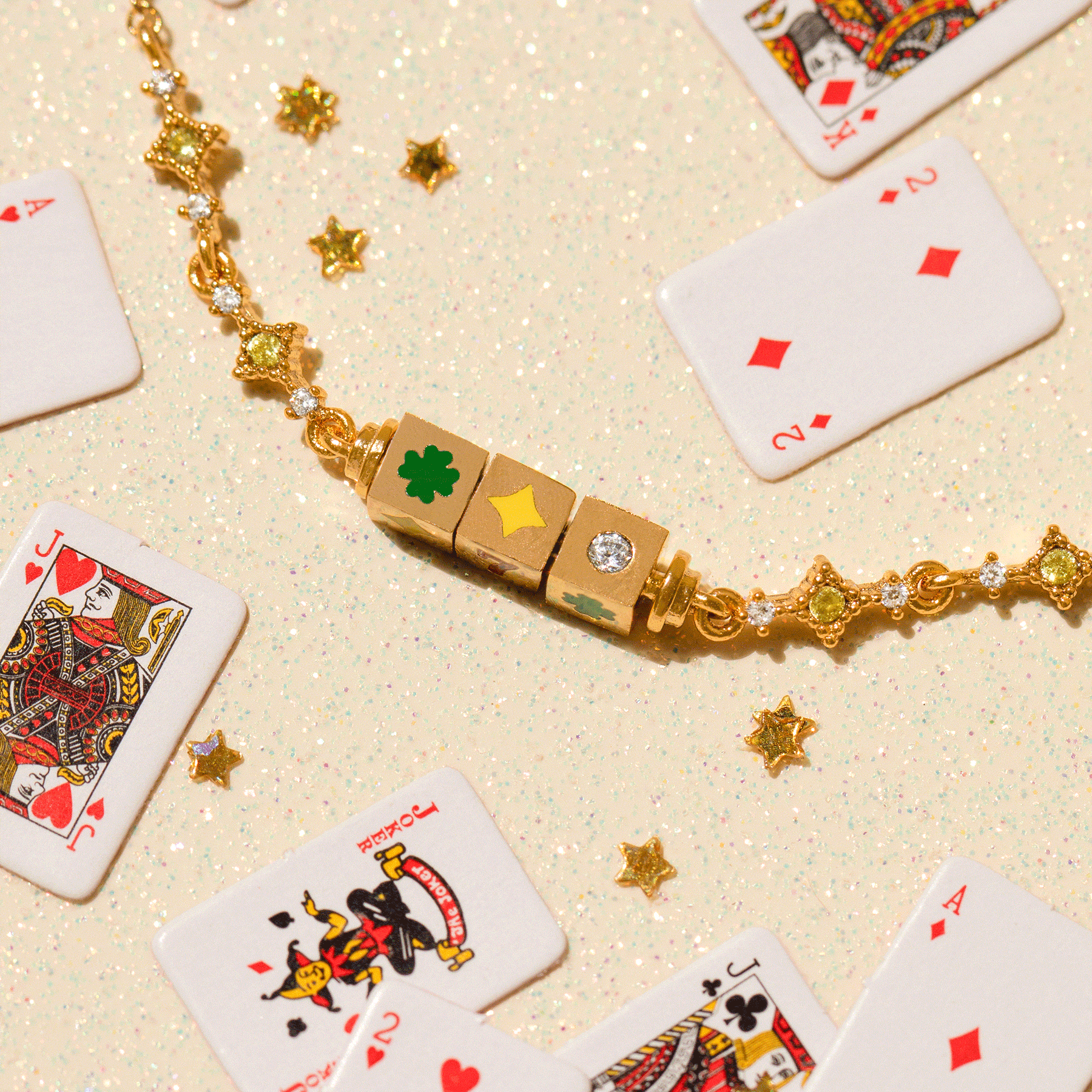 Hit The Jackpot Bracelet - Lucky Charm Jewelry for Women, Fashionable Bangle for Casino Night, Parties & Special Occasions