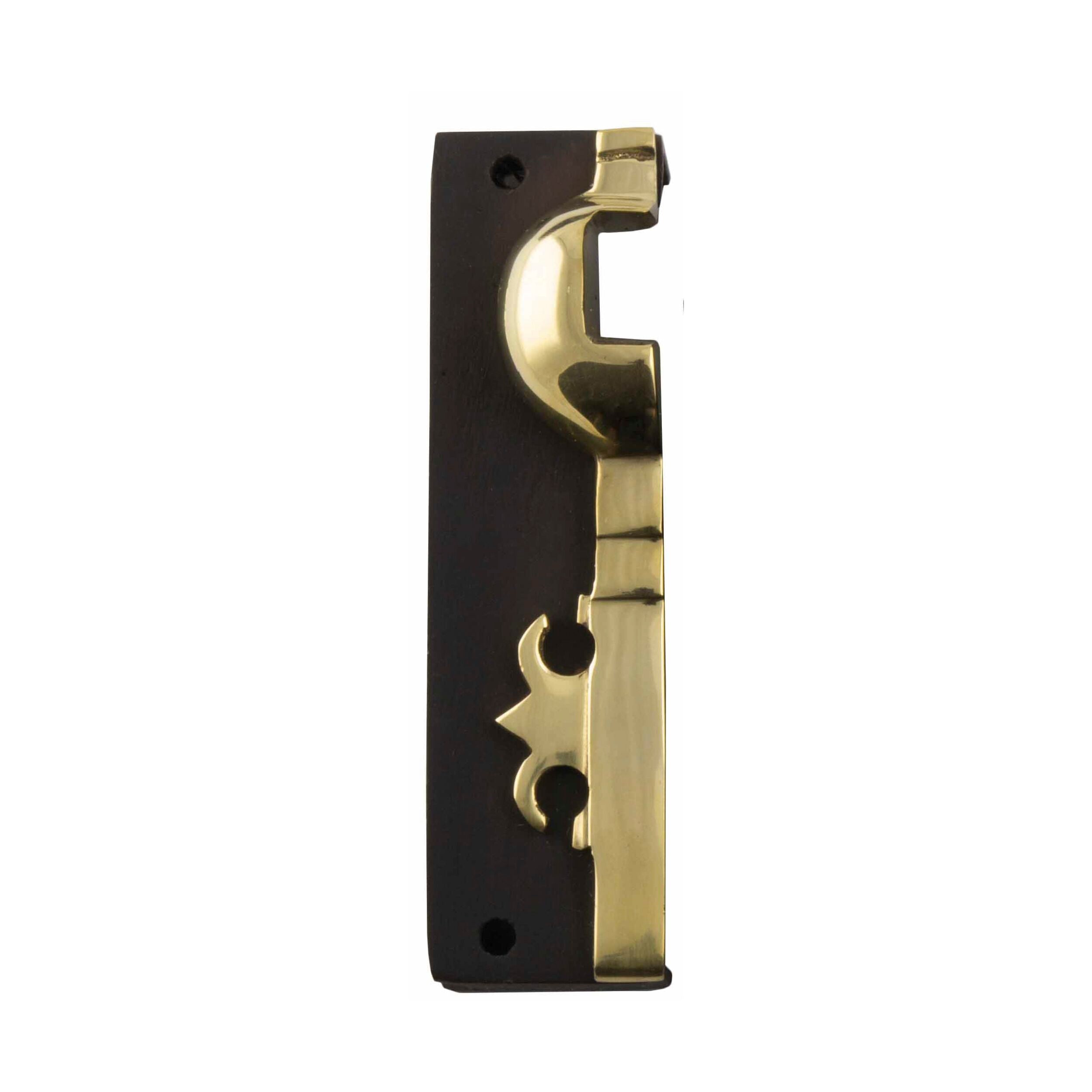 2018 K Rim Lock Box Keeper - Unlacquered Brass with Antique Finish (120x32mm) - Vintage Style Cabinet & Drawer Lock for Home, Office & Furniture Restoration