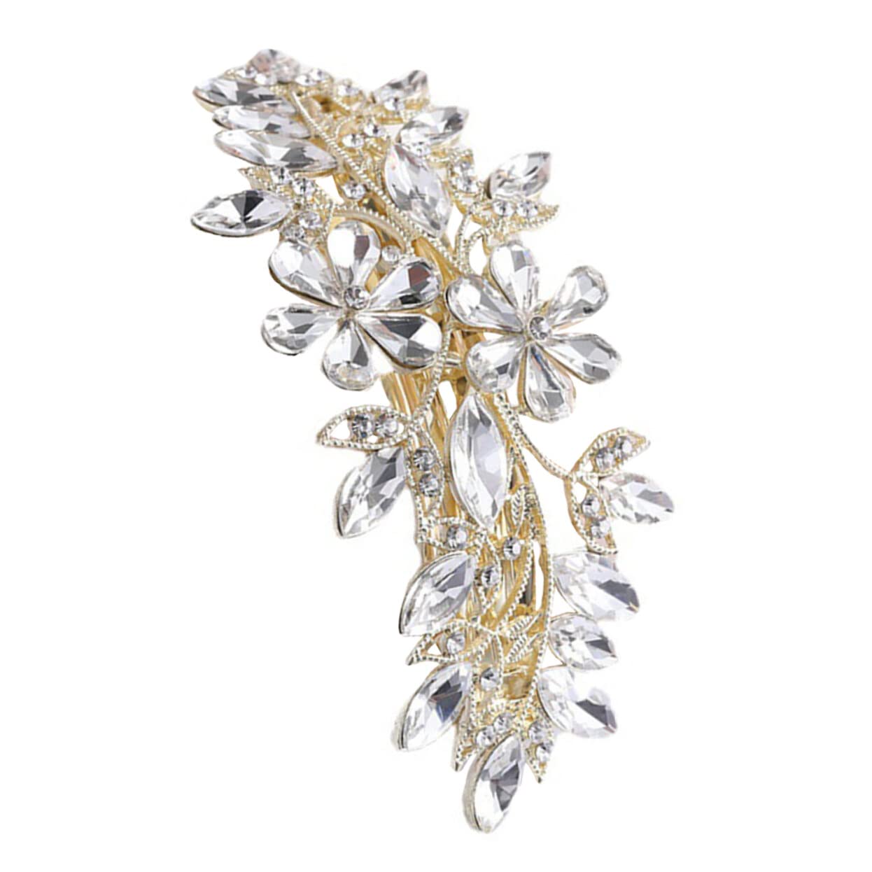 Elegant Baroque Crystal Flower Hair Clip for Women - Vintage Spring Hairpin for Birthday, Wedding & Special Occasions | Perfect Bridal Hair Accessory & Gift