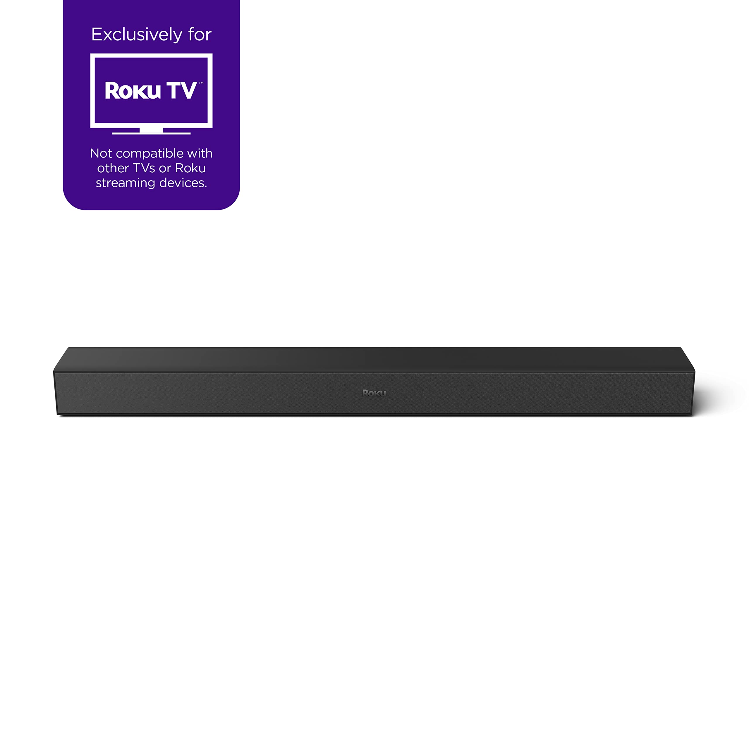 2023 Roku TV Wireless Soundbar with Enhanced Stereo Sound & Clear Dialogue | Slim Sound Bar with Wireless Subwoofer & Easy Setup | Perfect for Home Theater, Gaming & Movie Nights (Black)