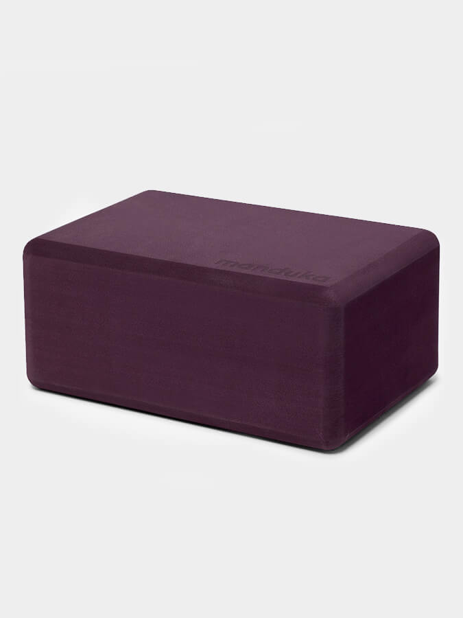 Manduka Recycled EVA Foam Yoga Block - Non-Slip Yoga Brick for Support & Alignment - Ideal for Yoga, Pilates & Meditation at Home or Studio