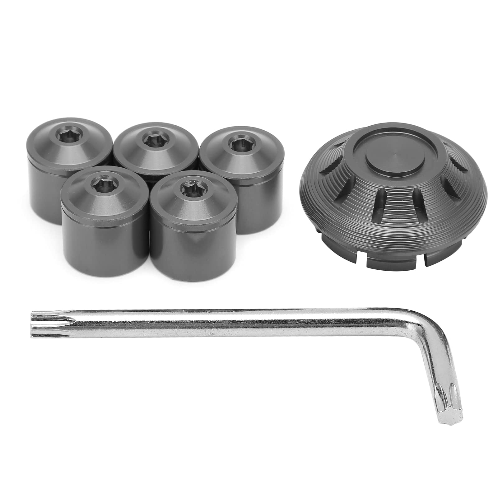 6pcs Motorcycle Hub Cover Wheel Side Cap - Aluminum Alloy for Vespa GTV 250 300 (2017-2020 Models) | Durable Bike Wheel Accessories for Enhanced Style & Protection | Perfect for Urban Commuting & Scooter Enthusiasts
