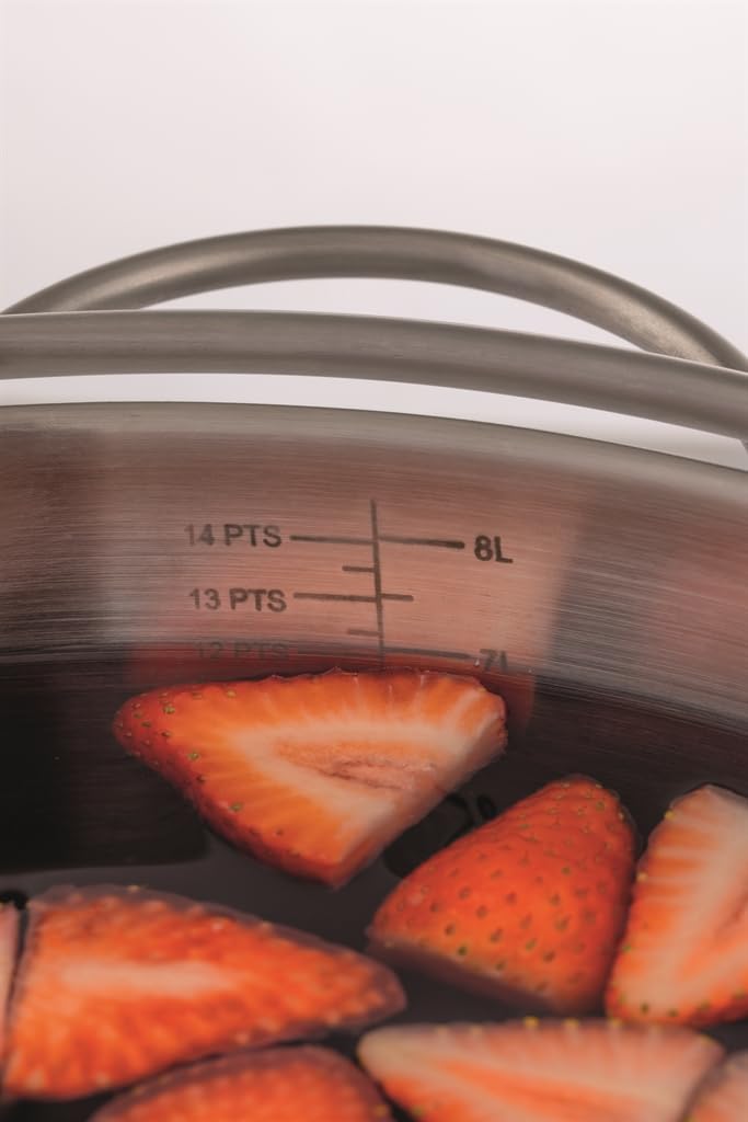 Kilner Stainless Steel Preserving Jam Pan - 6L Capacity, Silver Finish for Homemade Jams, Marmalades & Chutneys - Perfect for Canning, Preserving & DIY Kitchen Projects