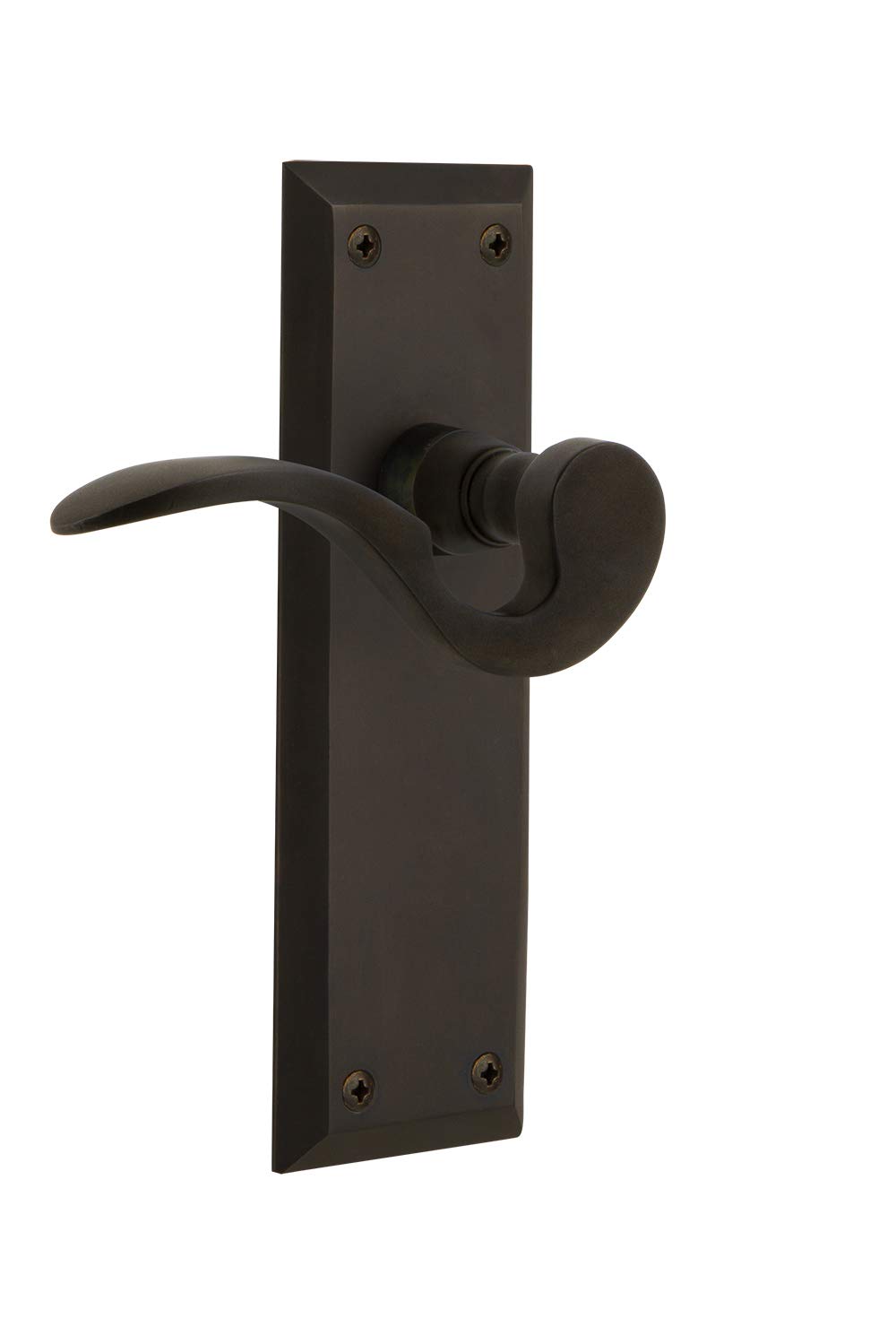 Nostalgic Warehouse New York Plate Passage Manor Lever - Oil-Rubbed Bronze Vintage Door Handle for Classic Home Decor | Perfect for Victorian, Craftsman & Traditional Style Interiors