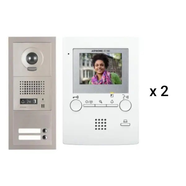 Aiphone GT 2V3 2 Apartment Video Intercom System with 3.5
