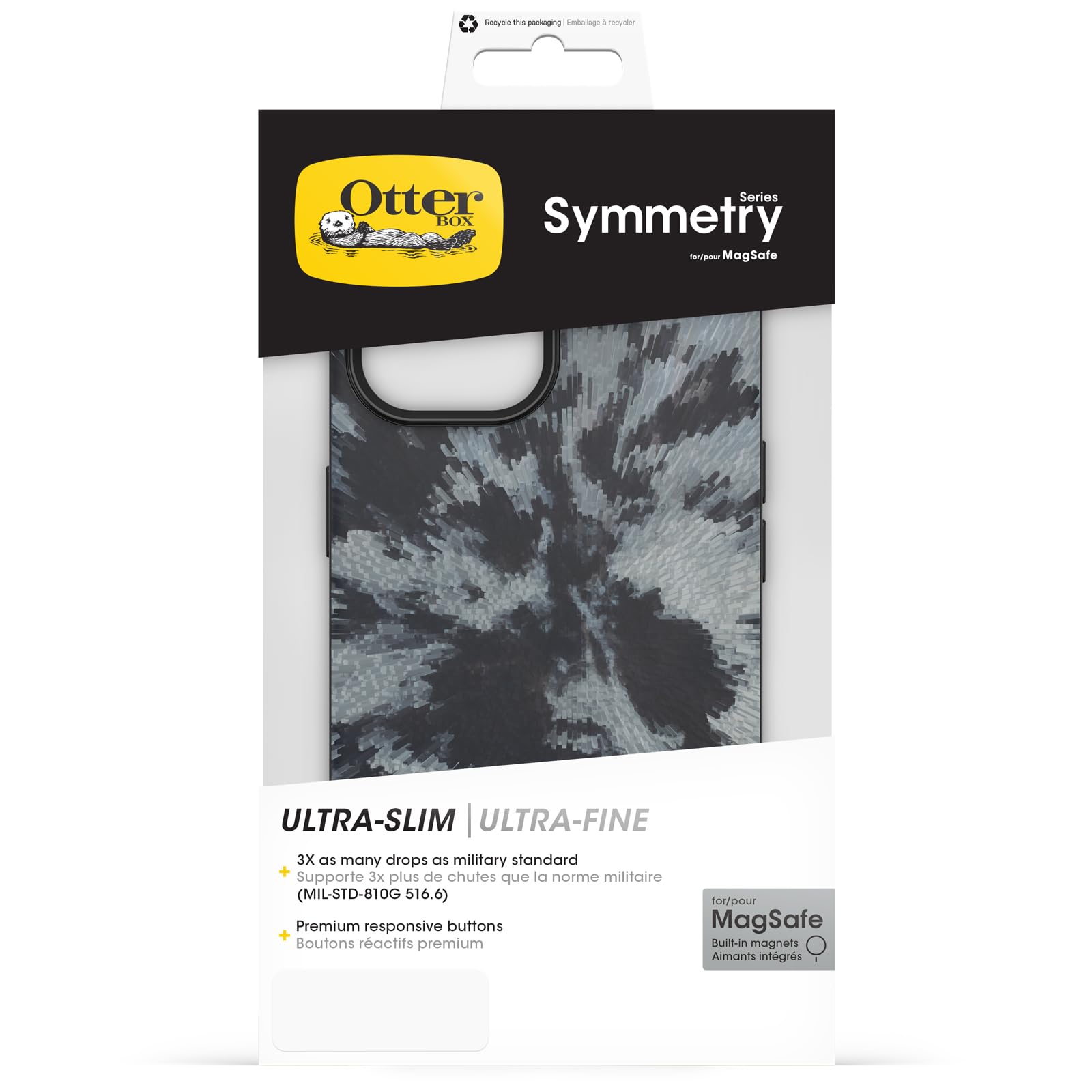 OtterBox Symmetry MagSafe Case for iPhone 16e 15 14 13 - Slim Shockproof Drop Proof Protective Cover - 3x Military Standard Tested - Black Grey - Perfect for Outdoor Activities & Daily Protection