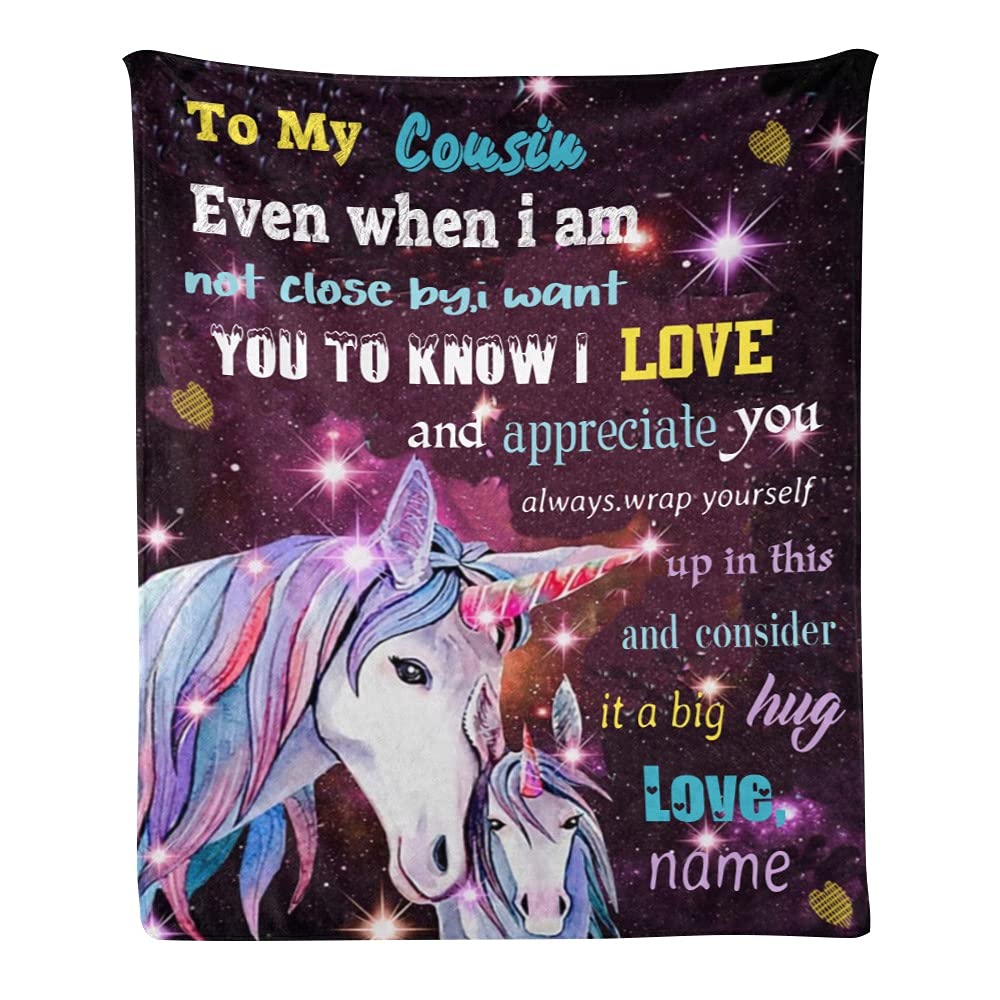 Custom Personalized Fleece Throw Blanket with Name - 50x60 Inch Soft Blanket for Gifts, Birthday, Christmas | Cozy Home Decor, Bedroom & Couch Use