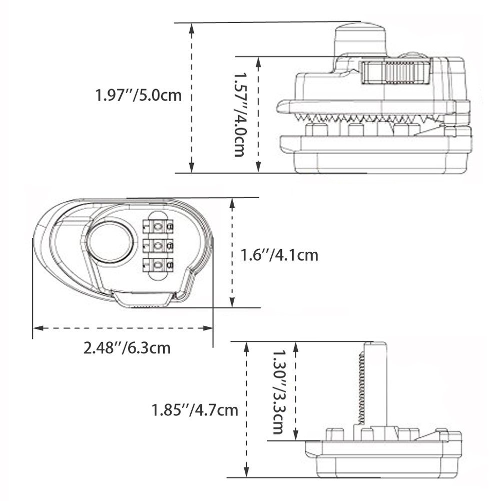 RioRand 3 Digit Combination Gun Trigger Lock - Secure Firearm Safety Accessory for Handguns, Rifles & Shotguns | Ideal for Home Defense, Hunting & Gun Storage