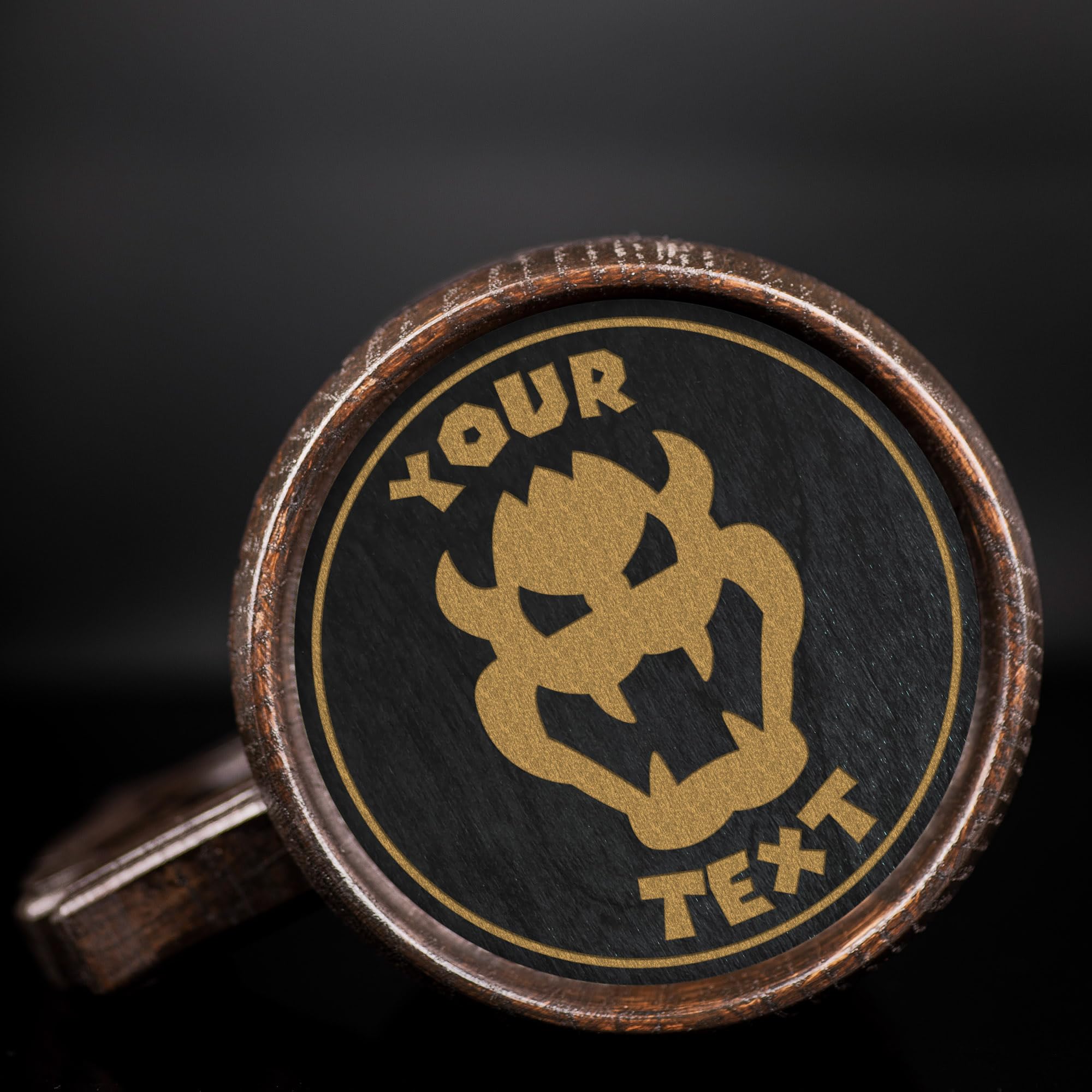 Super Smash Bros Bowser Themed Custom Beer Mug - Personalized Gaming Stein & Wooden Tankard - Unique Gamer Gift for Men, Dad, Father - Perfect for Anniversary, Birthday & Wedding Gifts - Great for Game Nights, Parties & Collectors