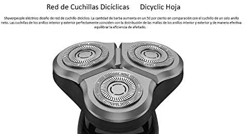 Premium Electric Shaver for Men - Waterproof Rotary Shaver for Dry/Wet Use - Cordless Rechargeable Travel Razor - Perfect Gift for Husband & Dad (Black) - Ideal for Home, Gym & Business Trips