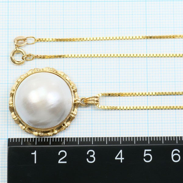 14K Yellow Gold Mabe Pearl Necklace for Women - Elegant & Timeless Jewelry Gift for Weddings, Anniversaries & Special Occasions