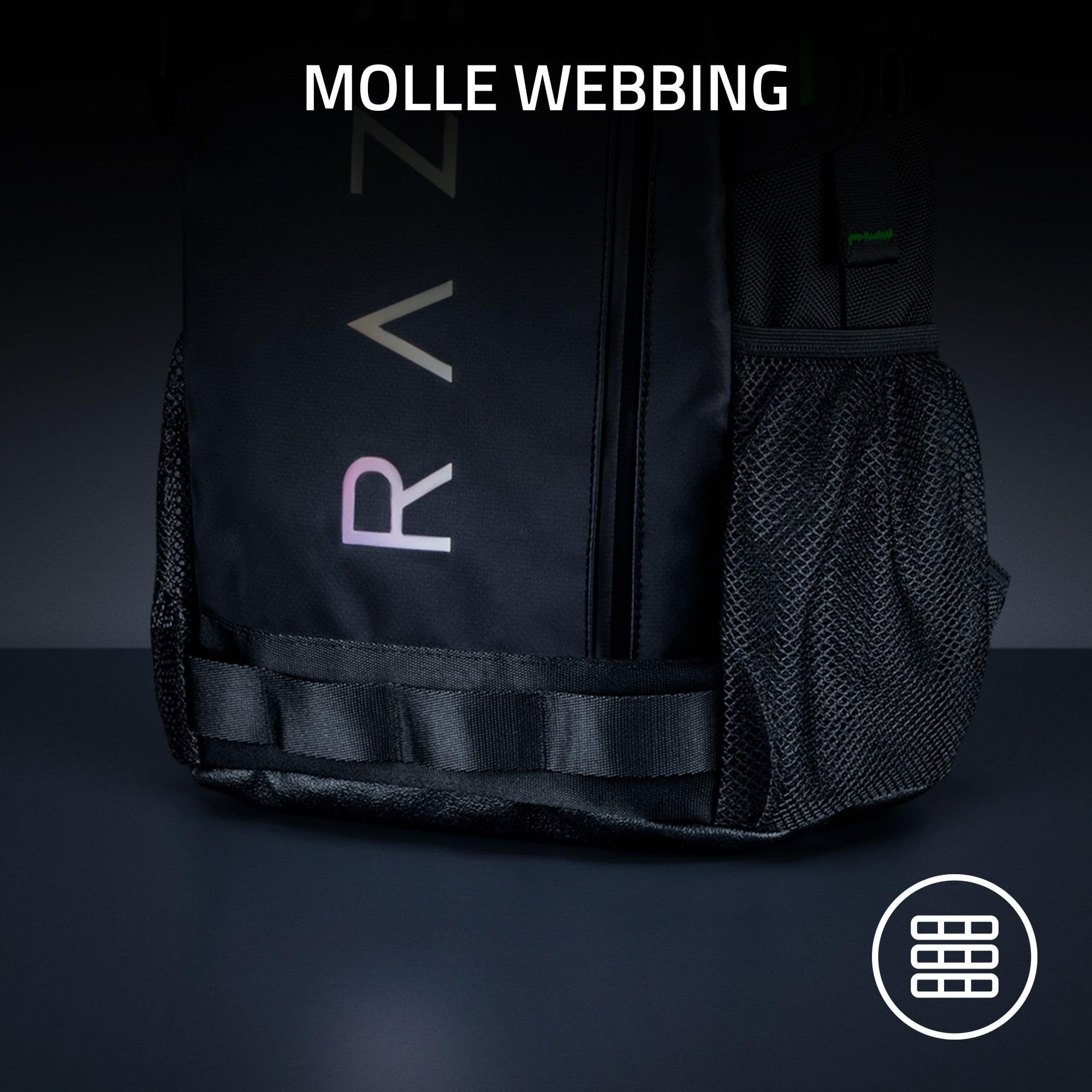 Razer Rogue v3 14-Inch Gaming Laptop Backpack - Waterproof & Tear-Resistant Travel Computer Bag with Mesh Side Pocket - Fits 14-Inch Notebooks & Chromebooks - Perfect for Gaming, Work & School Commutes