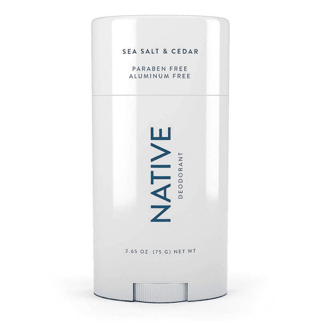 Natural Aluminum-Free Deodorant for Men with Baking Soda, Probiotics & Organic Oils | Native Deodorant in Sea Salt & Cedar Scent | Fresh All-Day Protection for Workouts, Office & Daily Use
