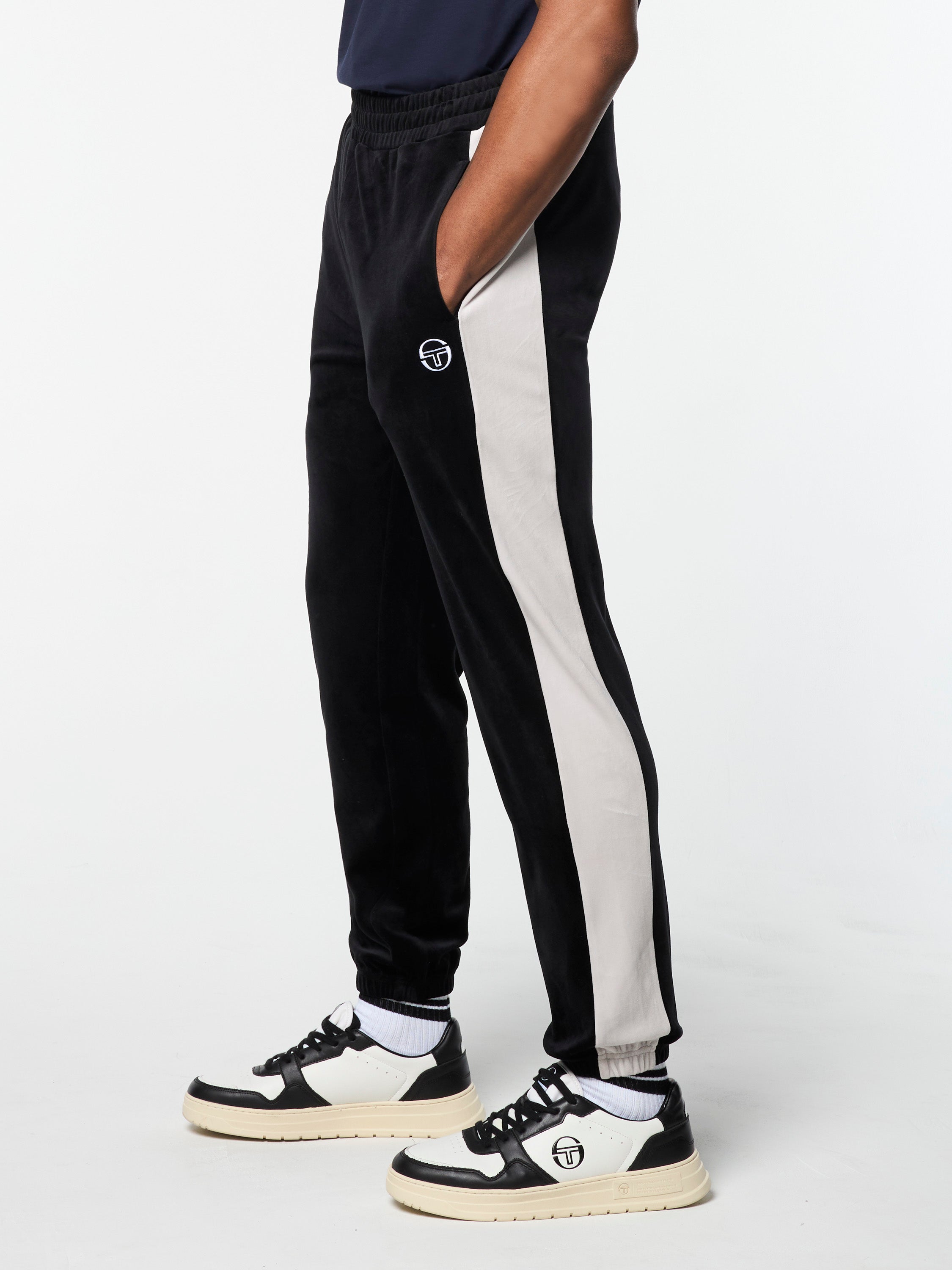 Cielo Velour Track Pants for Women - Soft & Comfortable Joggers in Black Beauty | Lounge, Yoga & Casual Wear