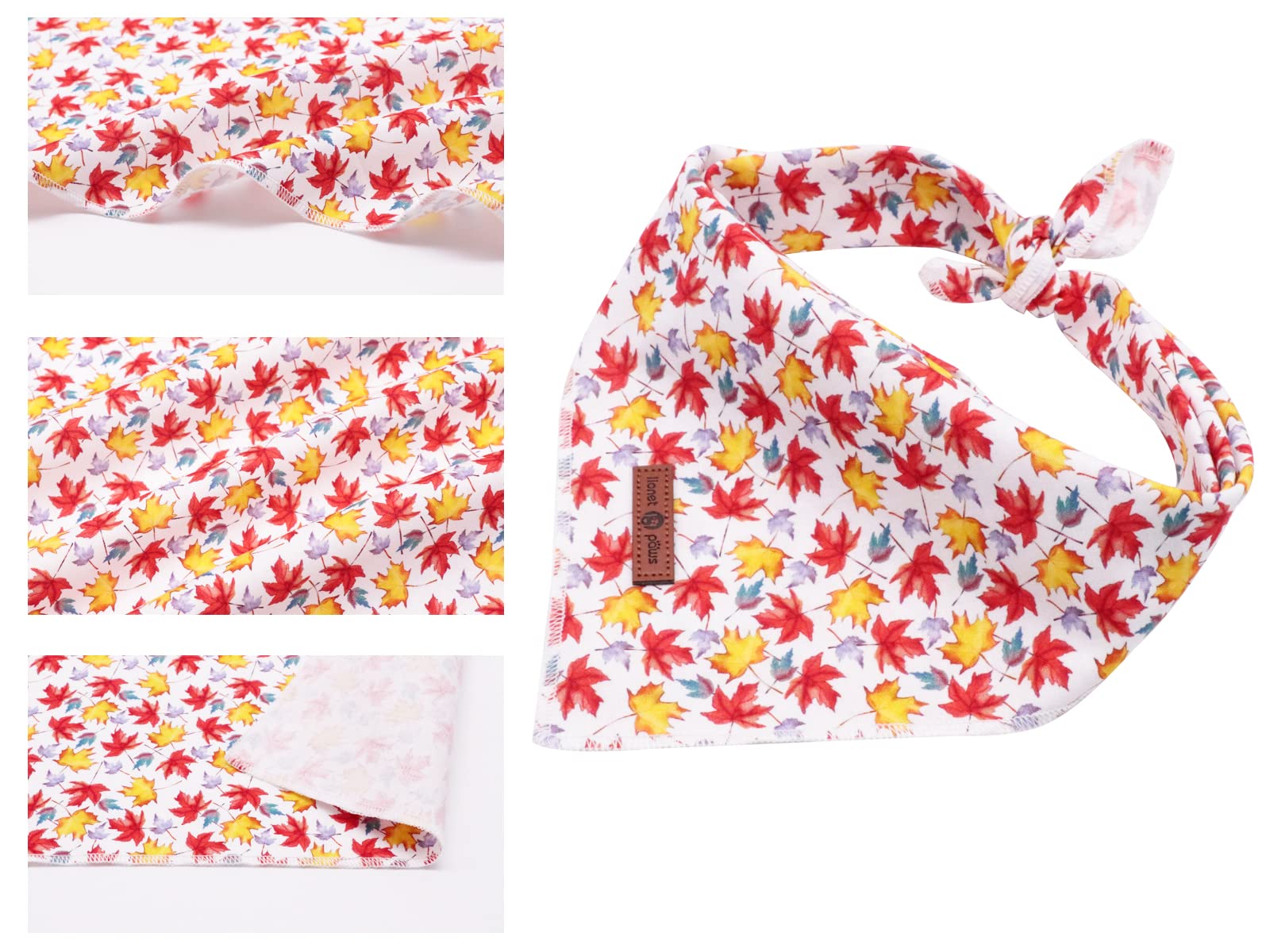 Lionet Paws Fall Dog Bandana for Small Medium Large Dogs - Autumn Pet Scarf for Cats & Dogs - Cozy Triangle Kerchief Bib for Puppies & Kittens - Perfect for Halloween, Thanksgiving & Outdoor Adventures