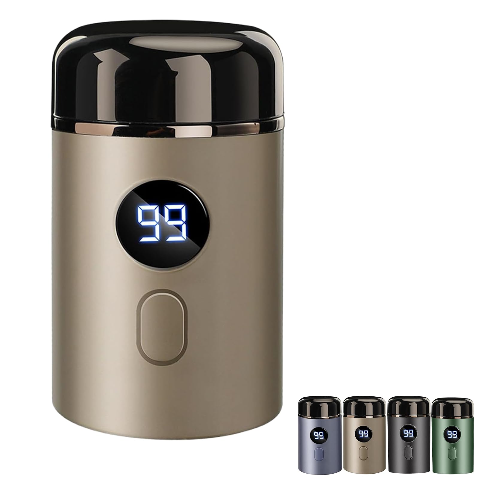 Vishopee Mini Portable Electric Shaver for Men - USB Rechargeable, IPX7 Waterproof, Travel & Gym Friendly - Gold (Ideal for Travel, Business Trips & Quick Grooming)