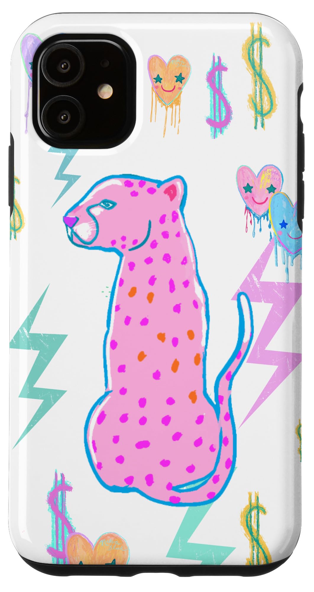 iPhone 11 Case - Trendy Preppy Cheetah Print Phone Cover with Aesthetic Design | Perfect for School, Work & Fashion Accessory