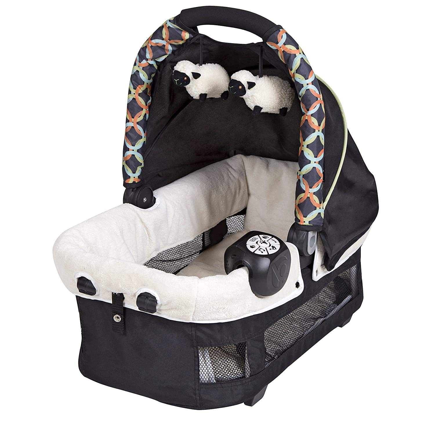 Baby Trend Twin Nursery Center with Circle Tech - Portable Infant Crib & Playard for Twins, Perfect for Home, Travel and Daycare Use