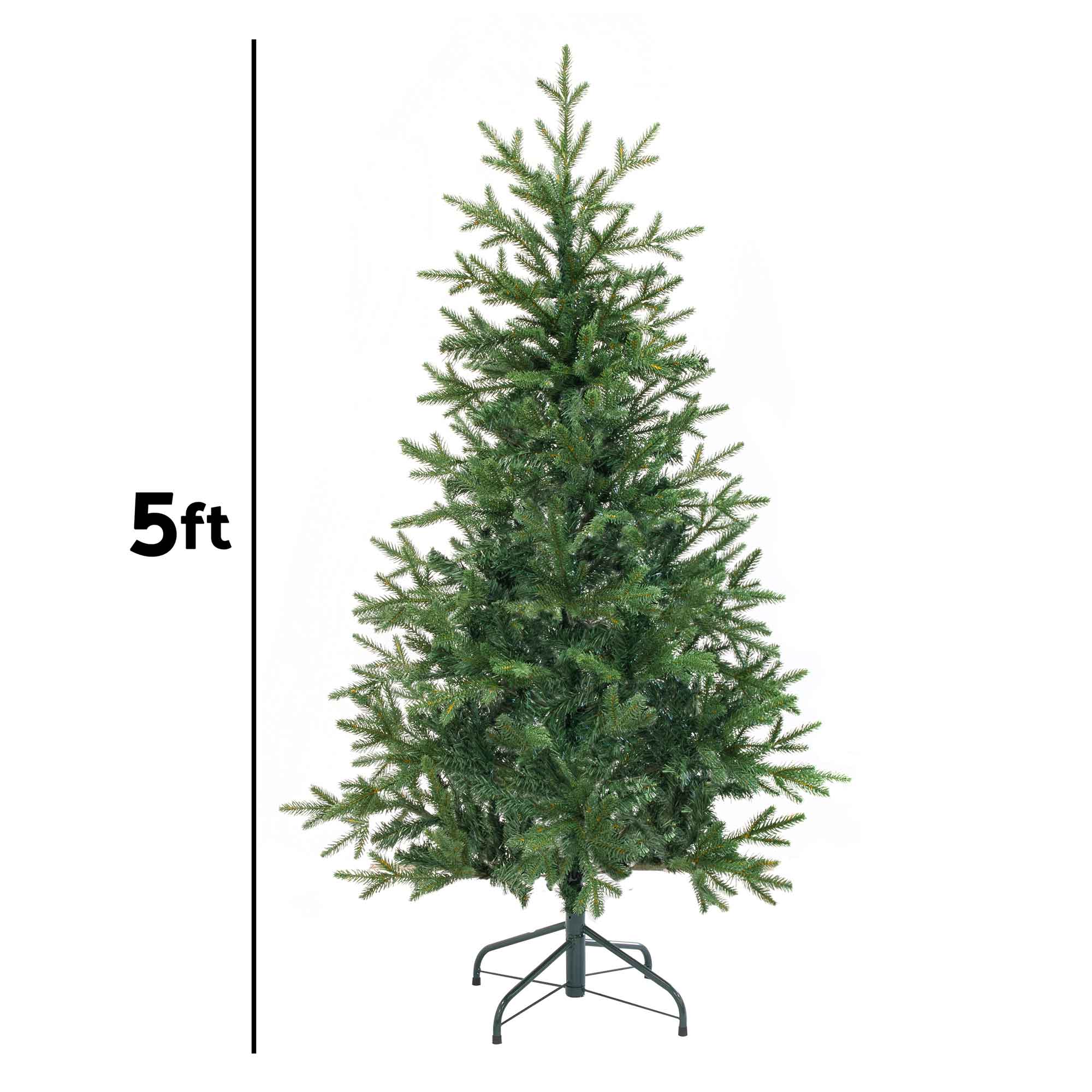 5ft Artificial Hinged Christmas Tree with 750+ PE Tips & PVC Interior - Premium Holiday Decor for Living Room, Office & Party (DH44)
