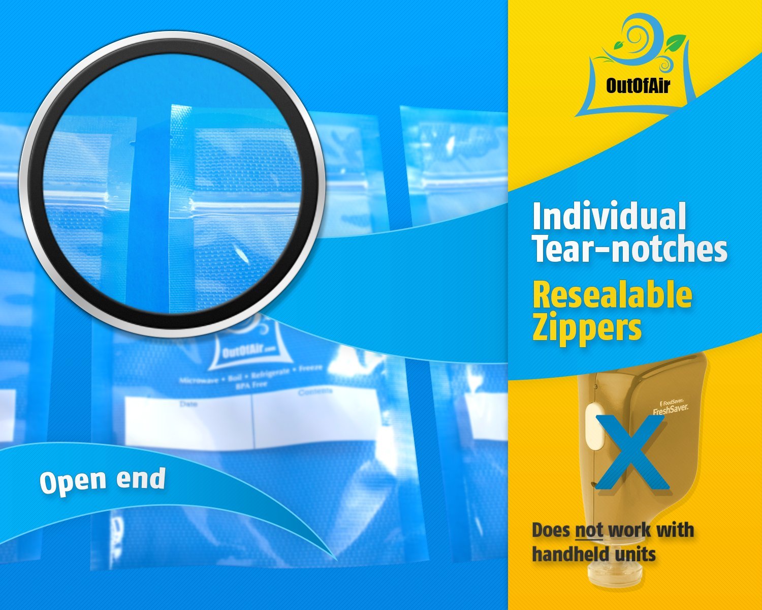 50 Pack Pint Size Vacuum Sealer Bags (6