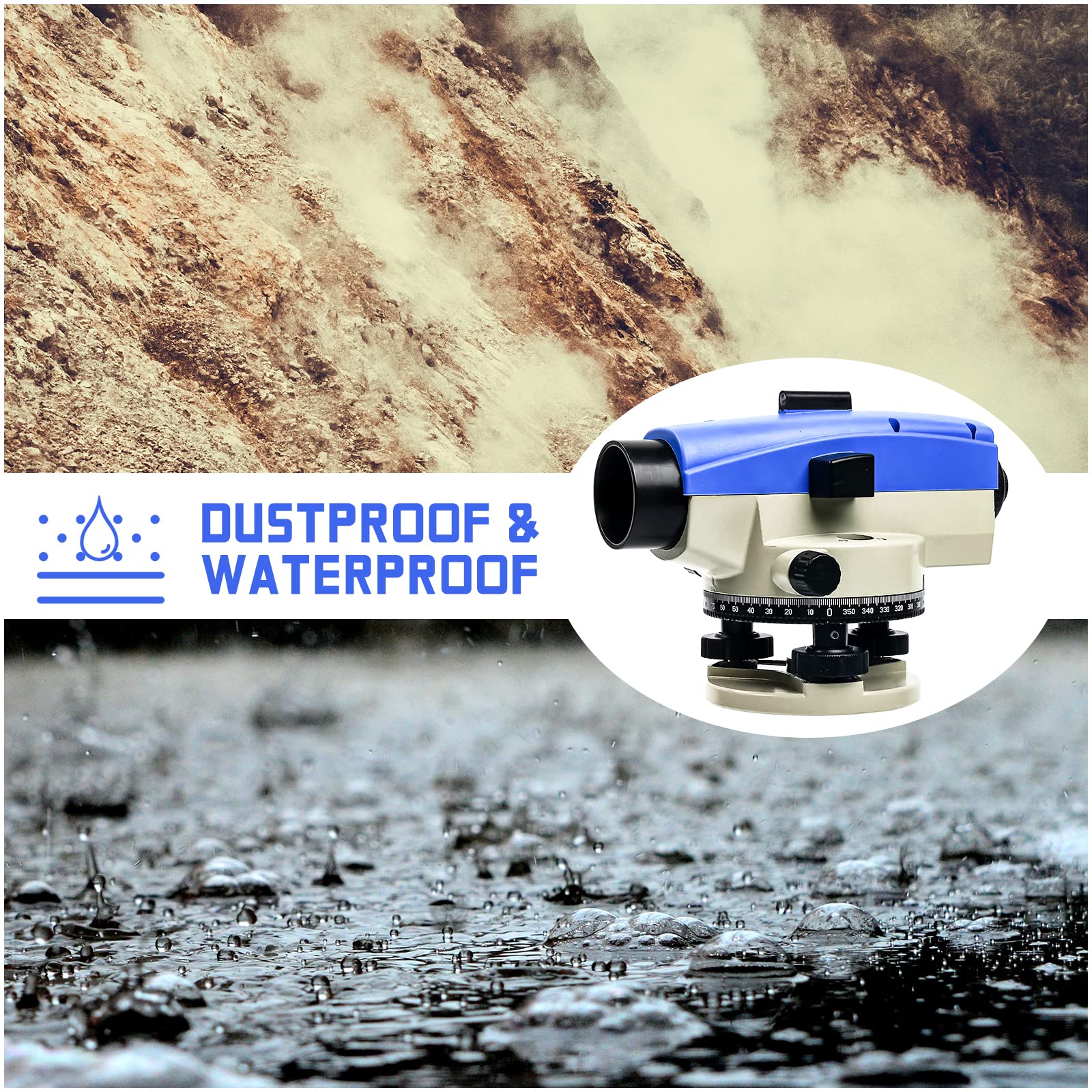 32X High Precision Automatic Optical Transit Survey Level - Auto Level Gauge Measuring Machine for Construction, Land Surveying & Engineering Projects