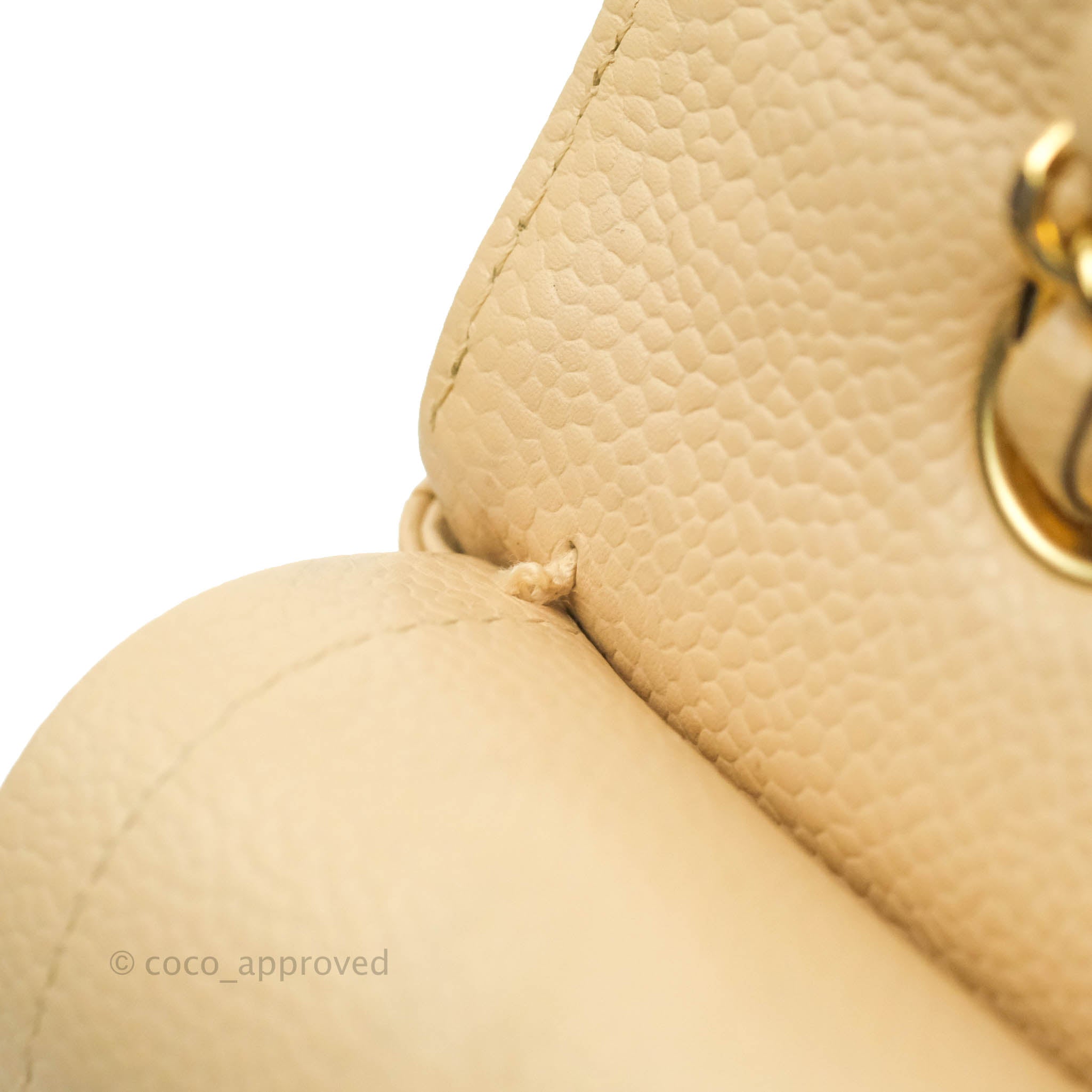 Chanel Classic Medium Double Flap Bag in Beige Caviar Leather with Gold Hardware - Luxury Designer Handbag for Women, Perfect for Work, Evening Events & Special Occasions