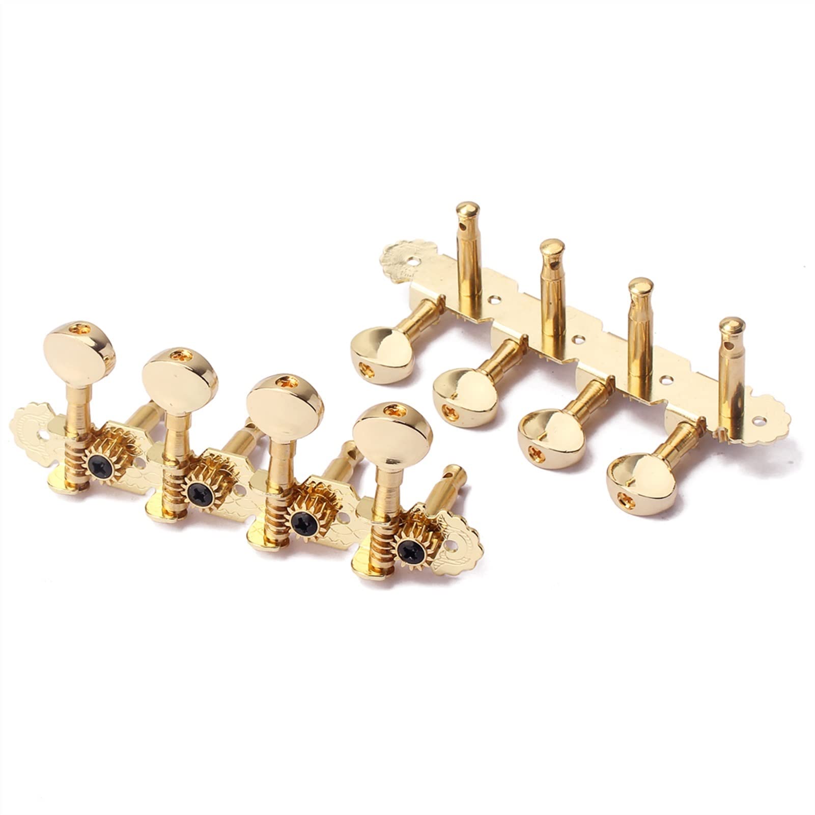 Gold 4R4L Tuning Pegs Set for Mandolin & 8-String Guitar - Machine Heads & Knobs (117x42x38mm) - Perfect for String Replacement & Instrument Tuning