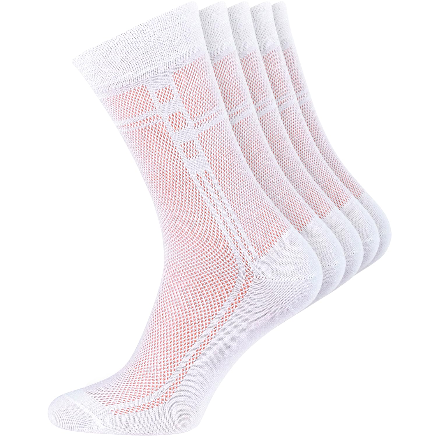 Ultra Thin Breathable Cotton Men's Dress Socks (5 Pack) - Super Soft & Lightweight Casual Socks for Business, Office & Daily Wear - Comfortable Formal Socks for Work & Dress Shoes